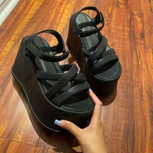 Super cute trending unique platform sandals